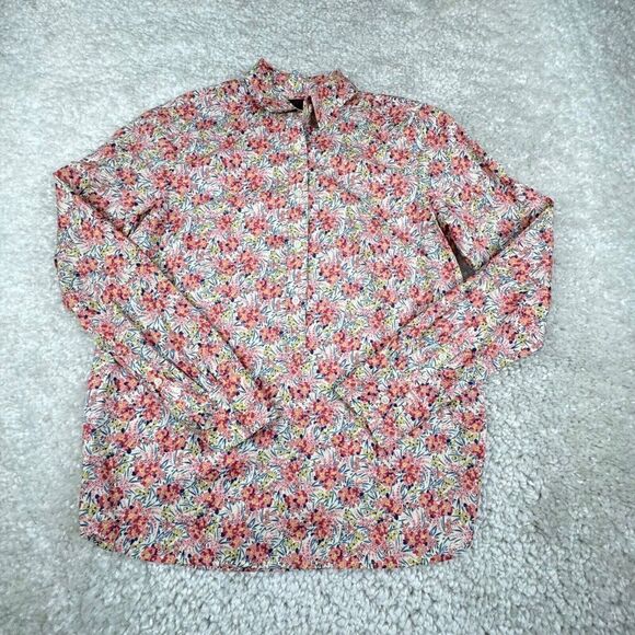 J Crew Liberty Floral Popover Shirt Swirling Petals - Picture 2 of 8